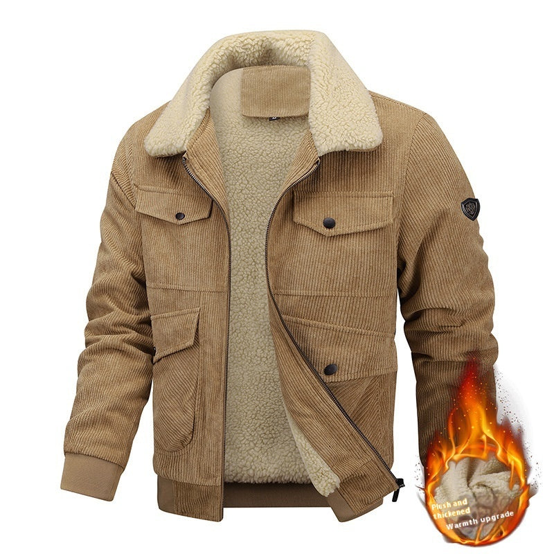 Sherpa-Lined Corduroy Jacket