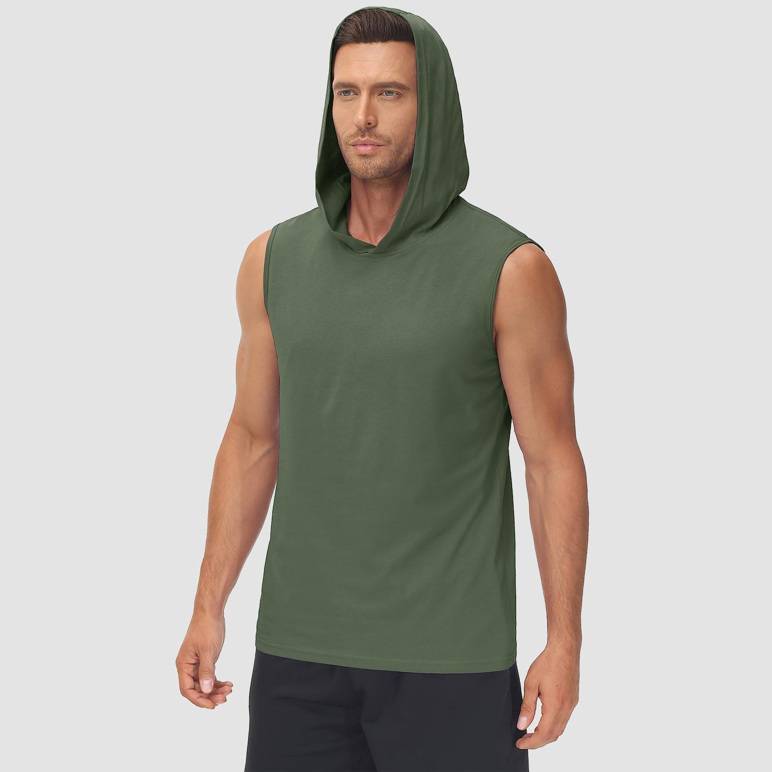 Sleeveless Hooded Tank Top