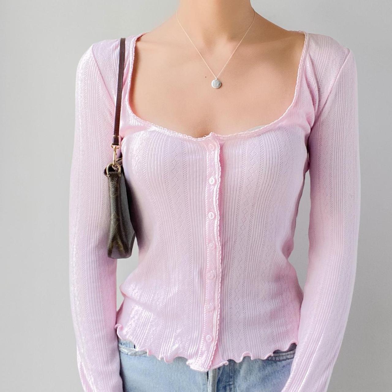 Romantic Button-Up Ribbed Cardigan