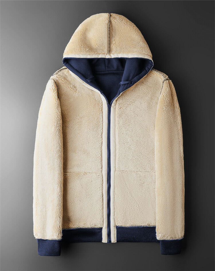 Sherpa-Lined Zip Hoodie Back View