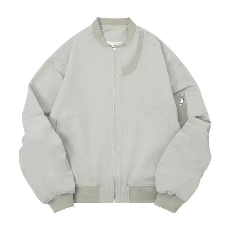 Minimalist Zip-Up Bomber Jacket