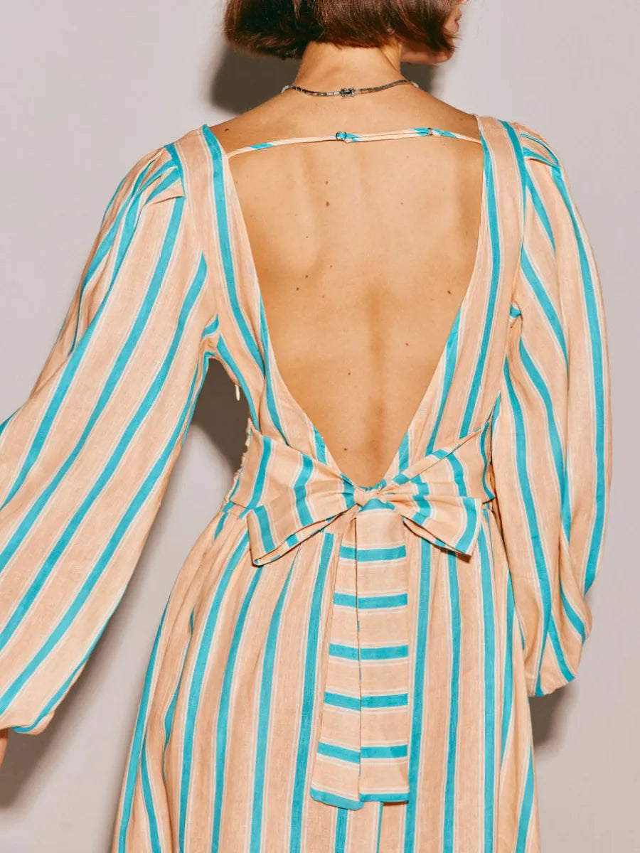 Striped Maxi Dress - Side View