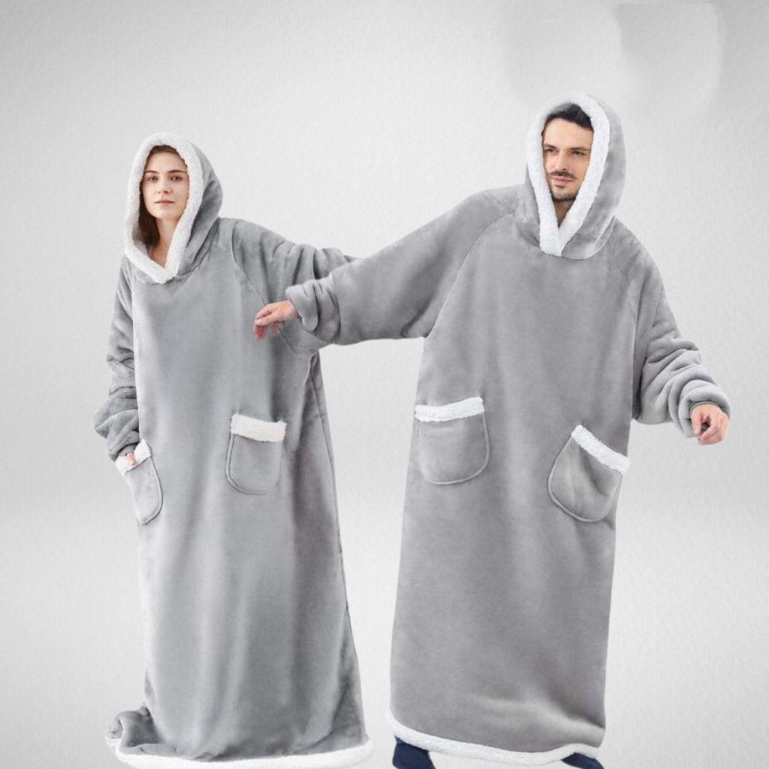 Oversized Hoodie Blanket Back View